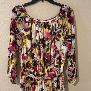 INC dress , size 12, colors are pink,yellow, brown,white